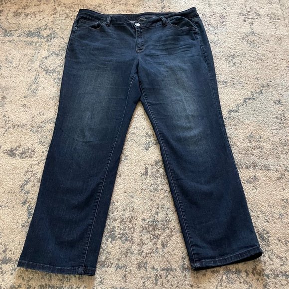 Venezia | Lane Bryant Signature Fit Straight Leg Denim Dark Jeans Curvy Sz 20 S - Picture 3 of 10